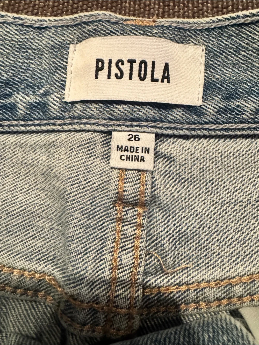 Pistola Rhea Mid Rise Light Blue Denim Mini Skirt - Picture 4 of 5